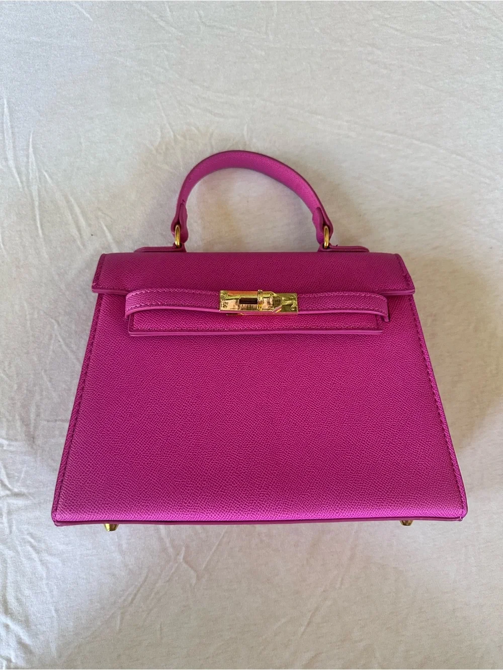 Pink Structured Top-Handle Women's Bag